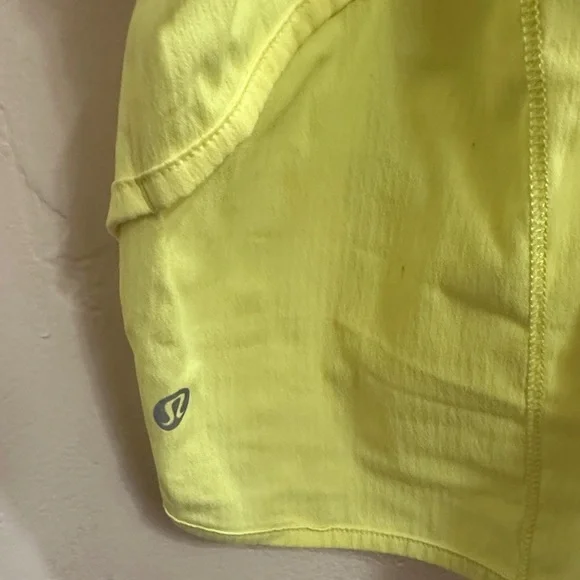 Lululemon neon Yellow Athletic Shorts - Picture 2 of 4